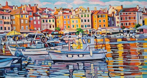 Summer day in Rovinj von Maja Đokić Mihajlović, Malerei kaufen auf Singulart