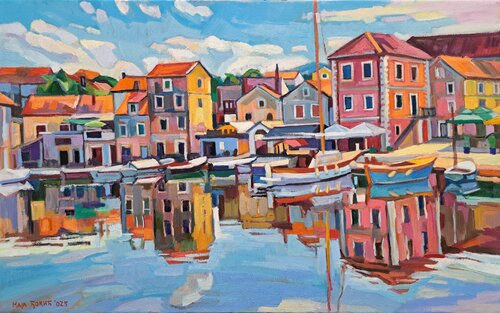 Vrboska 2 van Maja Đokić Mihajlović, Schilderij te koop op Singulart