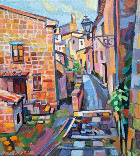 Stone city(Sorano) by Maja Đokić Mihajlović, Painting for Sale on Singulart