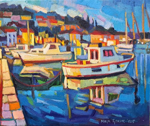 Night in the harbor Maja Đokić Mihajlović