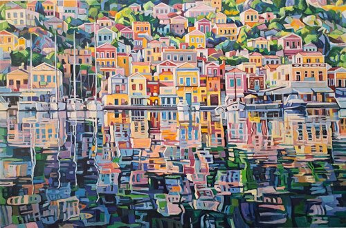 Symi in the mirror by Maja Đokić Mihajlović, Painting for Sale on Singulart