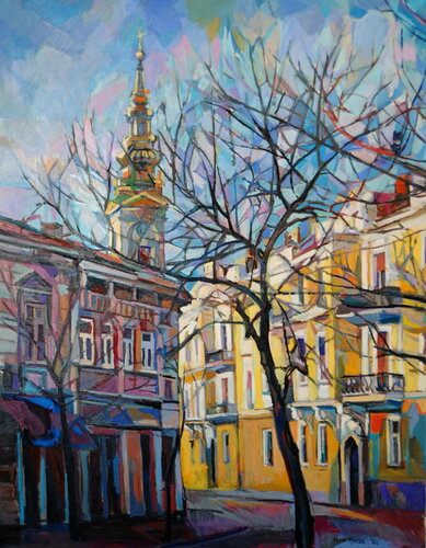 Cityscape par Maja Đokić Mihajlović, Peinture en vente sur Singulart
