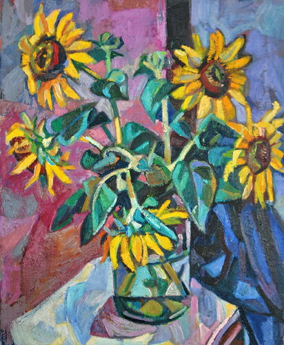 Sunflowers von Maja Đokić Mihajlović, Malerei kaufen auf Singulart