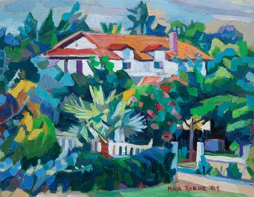Mediterranean house van Maja Đokić Mihajlović, Schilderij te koop op Singulart