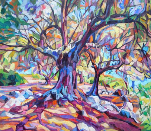Olive trees by Maja Đokić Mihajlović, Painting for Sale on Singulart
