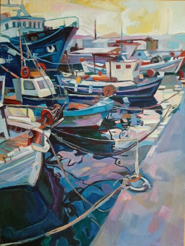In the port par Maja Đokić Mihajlović, Peinture en vente sur Singulart