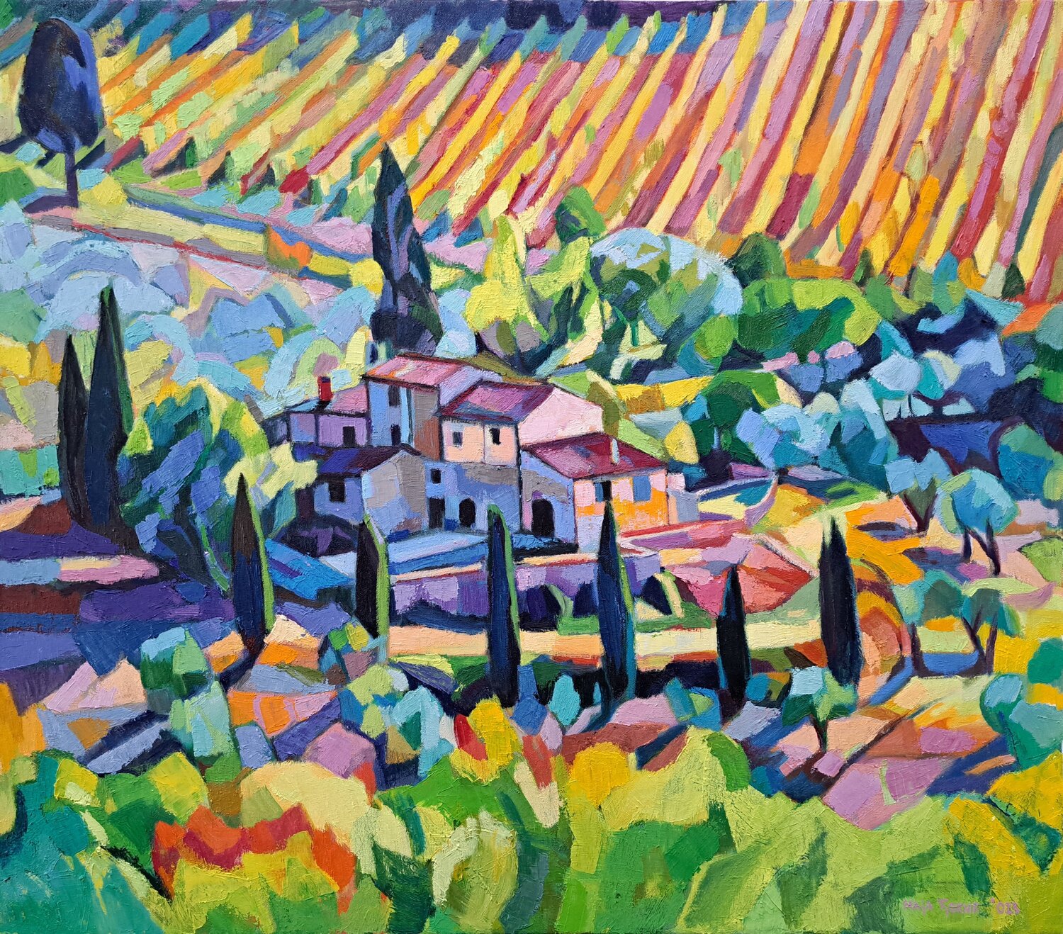 Tuscan autumn Maja Đokić Mihajlović Originalgemälde zu verkaufen