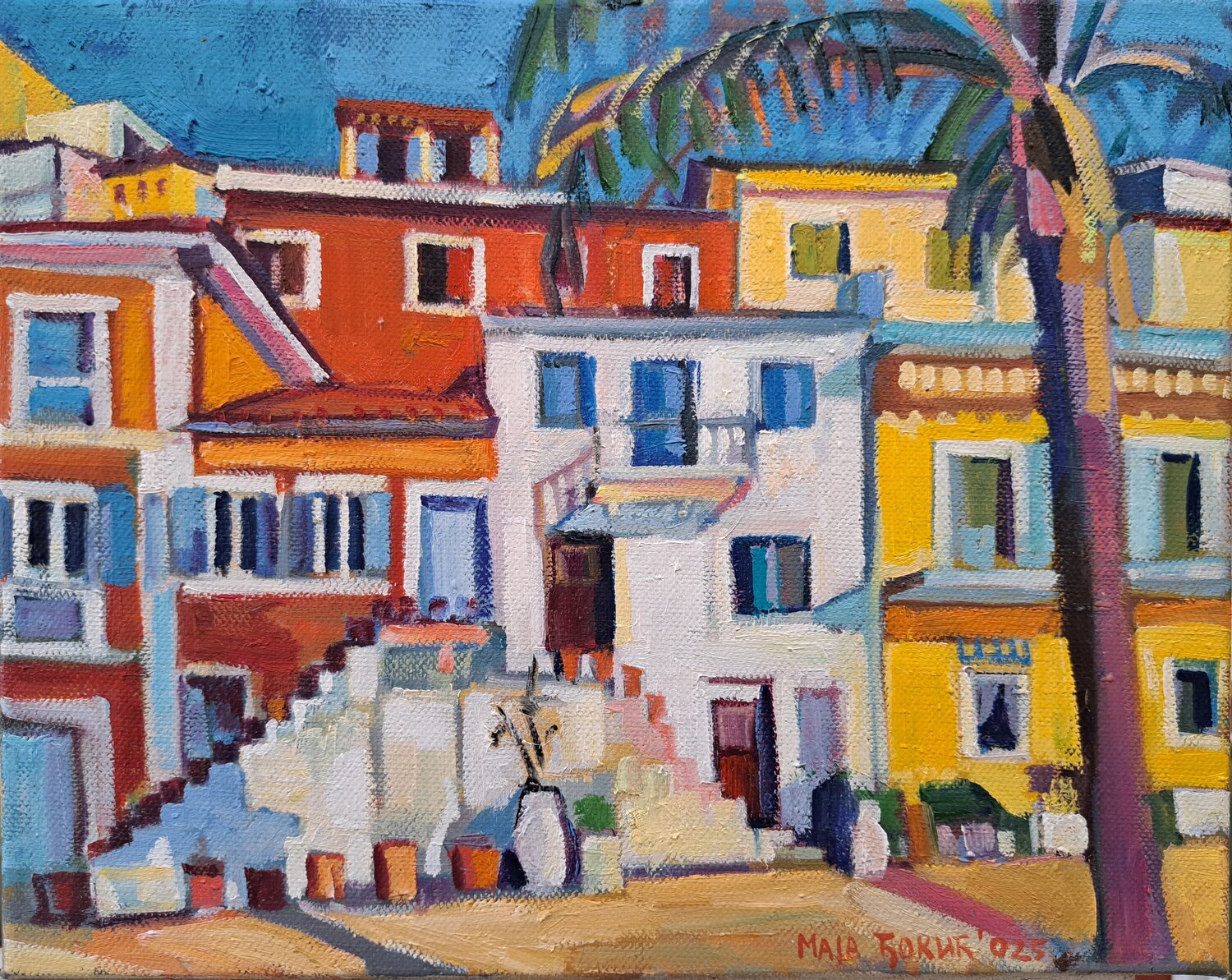 Motif from Parga, 1 Maja Đokić Mihajlović Originalgemälde zu verkaufen