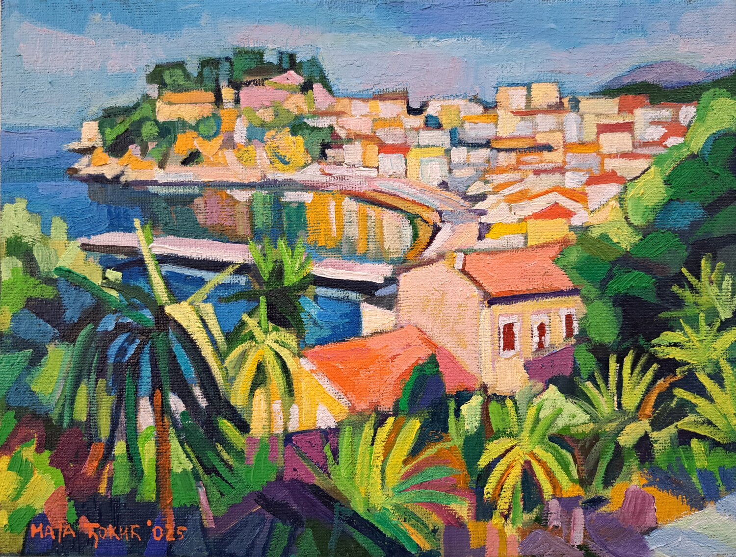 View of Parga Maja Đokić Mihajlović Originalgemälde zu verkaufen