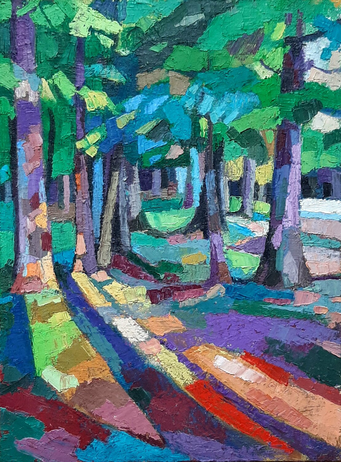 Through the woods Maja Đokić Mihajlović Originalgemälde zu verkaufen