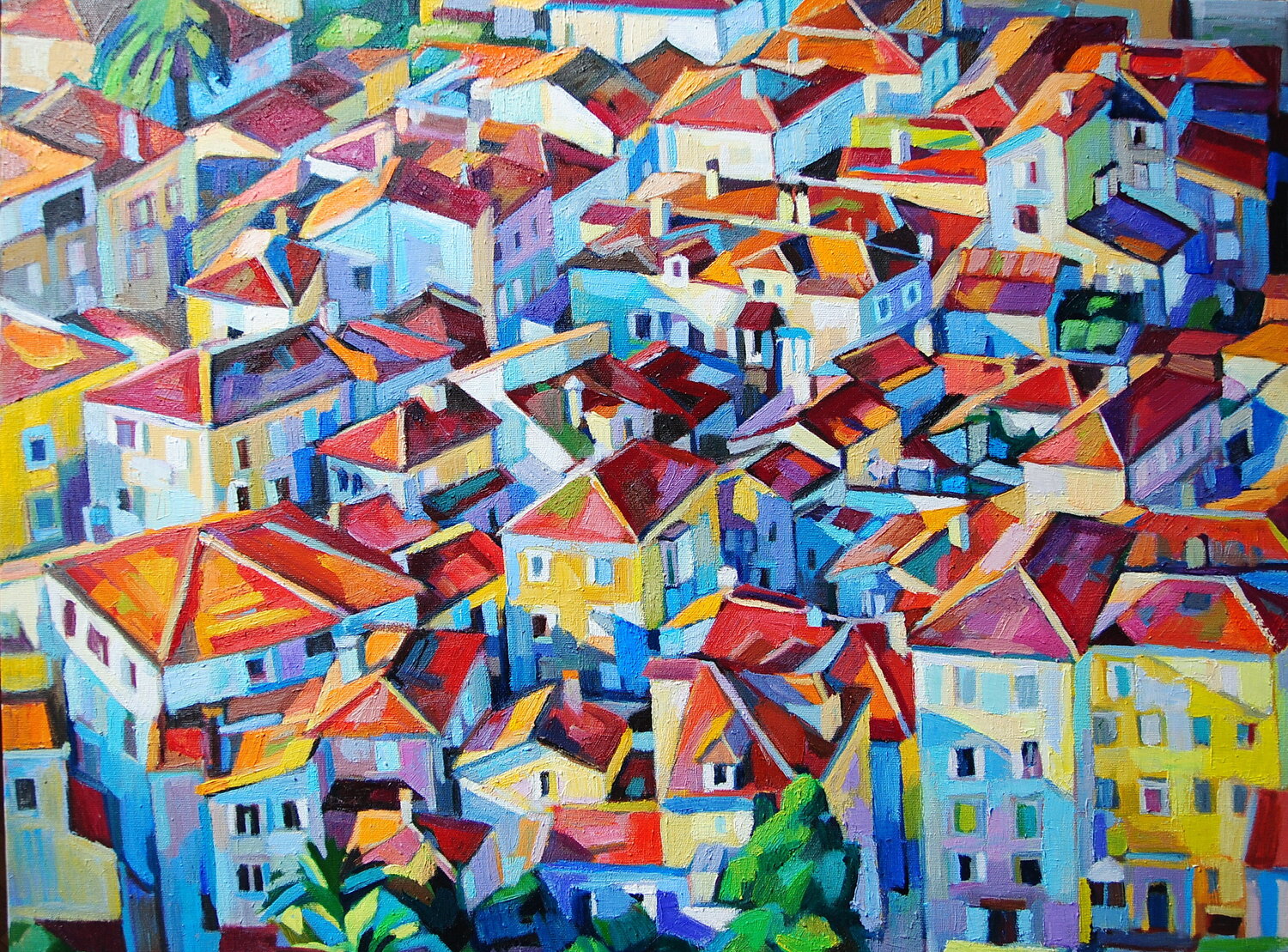 Red city Maja Đokić Mihajlović Peinture originale à vendre