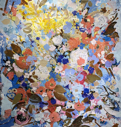 Imagined Landscaped _ Florals_ Unframed de Deusa Blumke, Pintura a la venta en Singulart