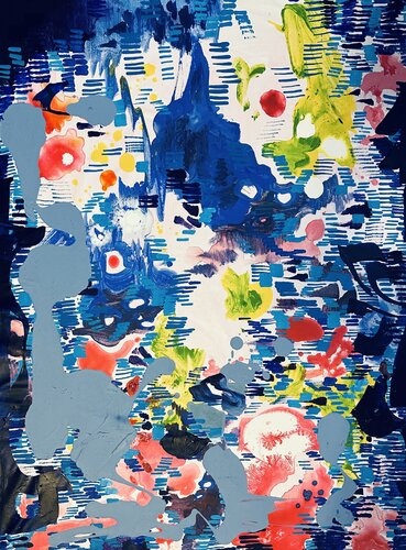 Magic Rivers Series_In Blue de Deusa Blumke, Pintura a la venta en Singulart