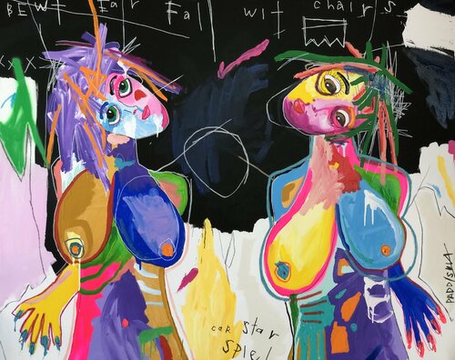 BewtEarFallWitChairs van Nathan Paddison, Schilderij te koop op Singulart