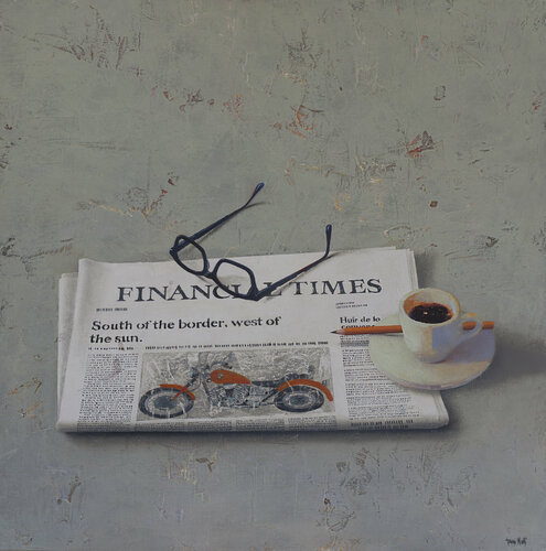 NEWS AND COFFEE II von Tomasa Martín, Malerei kaufen auf Singulart