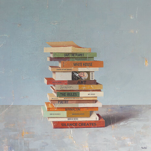 BOOKS/BALANCE van Tomasa Martín, Schilderij te koop op Singulart
