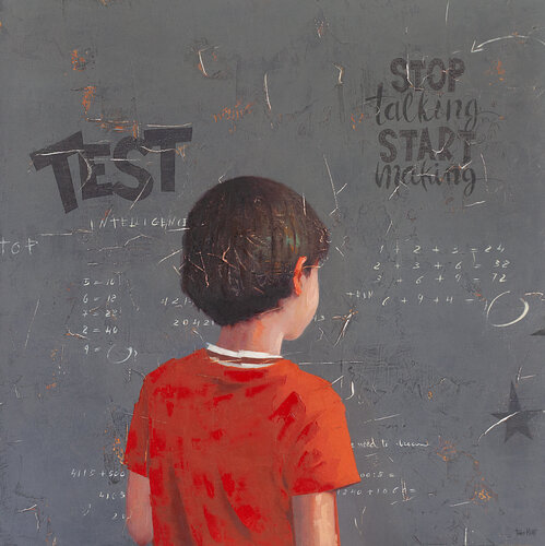 INTELLIGENCE TEST-RED von Tomasa Martín, Malerei kaufen auf Singulart