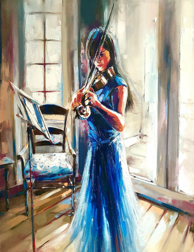 Violoniste von Sylvie Gérard, Malerei kaufen auf Singulart