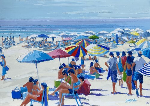 Vacances au mois d'août von Sylvie Gérard, Malerei kaufen auf Singulart