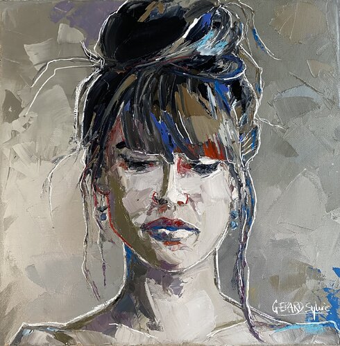 J’y réfléchis von Sylvie Gérard, Malerei kaufen auf Singulart