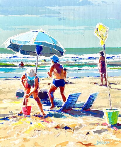 Ma pelle et mon seau von Sylvie Gérard, Malerei kaufen auf Singulart