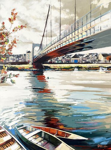 L’automne débarque à Chalonnes par Sylvie Gérard, Peinture en vente sur Singulart