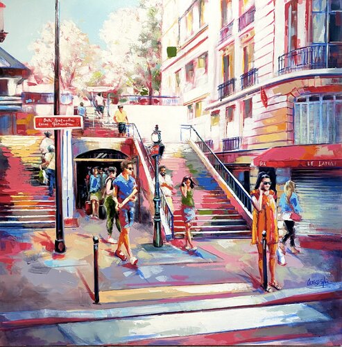 La Butte Montmartre von Sylvie Gérard, Malerei kaufen auf Singulart