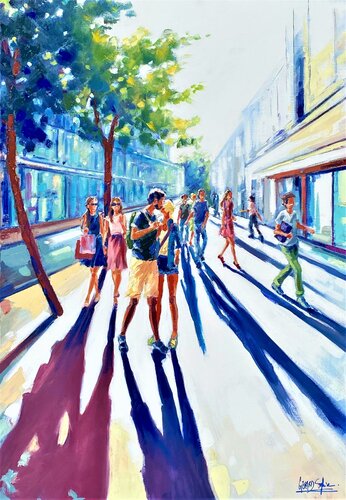 Les amoureux von Sylvie Gérard, Malerei kaufen auf Singulart