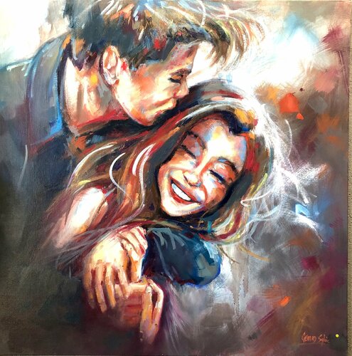 Tendre baiser von Sylvie Gérard, Malerei kaufen auf Singulart