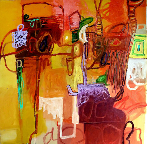 What Comes to Town Goes Around di Shelton Walsmith, Pittura in vendita su Singulart