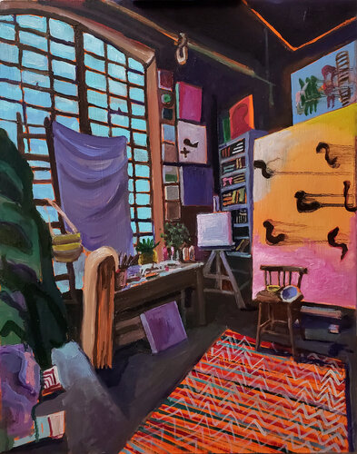 Portrait of my Studio van Shelton Walsmith, Schilderij te koop op Singulart