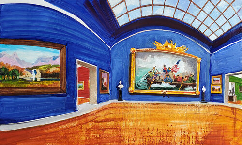 New York Interior; Ah the Met Shelton Walsmith