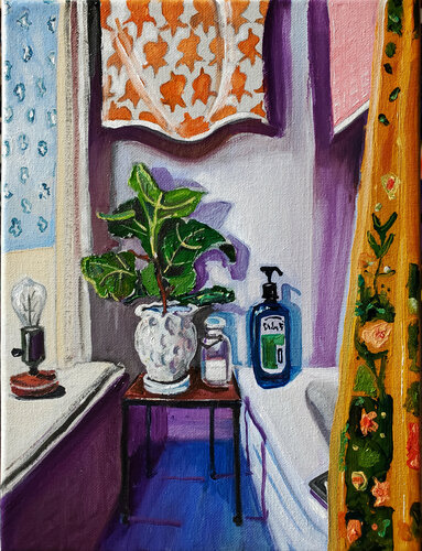 Still Life with Fiddle Leaf Fig van Shelton Walsmith, Schilderij te koop op Singulart