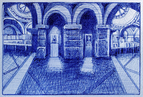 blue room von Shelton Walsmith, Zeichnungen kaufen auf Singulart