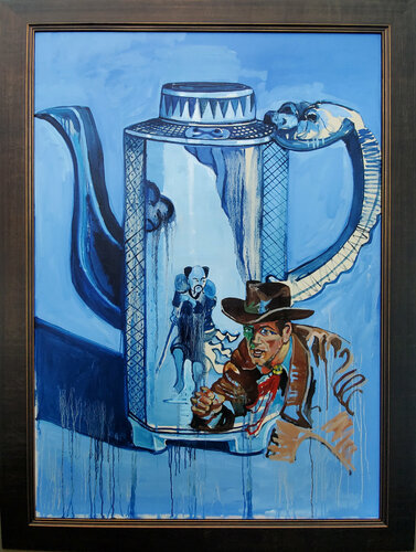 Bull in a China Shop von Shelton Walsmith, Malerei kaufen auf Singulart