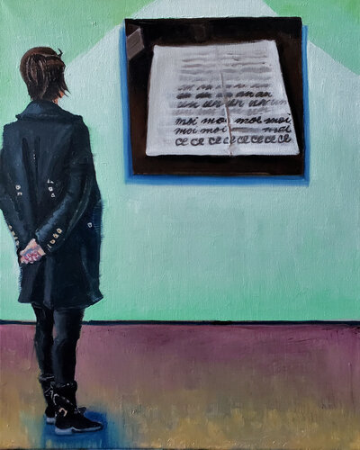 On Reading Pictures van Shelton Walsmith, Schilderij te koop op Singulart