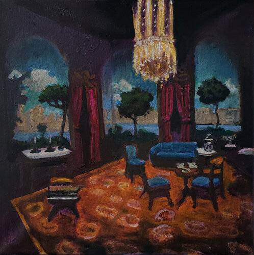 Muraled Interior von Shelton Walsmith, Malerei kaufen auf Singulart