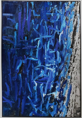 Blue Climber by Shelton Walsmith, Work on Paper for Sale on Singulart