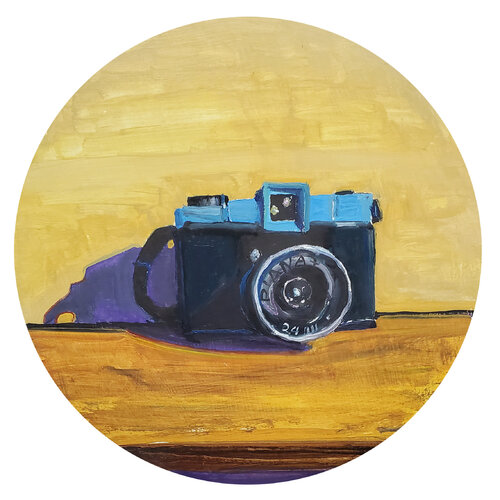 Bertram Terrace Still Life no.5 with Diana tondo von Shelton Walsmith, Malerei kaufen auf Singulart