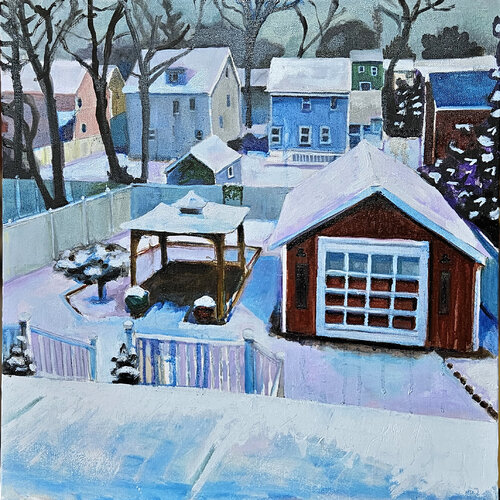 Bertram Terace backyard Winter von Shelton Walsmith, Malerei kaufen auf Singulart