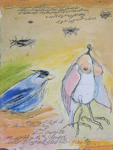 Tindergroth; They Cling to the Cinema di Shelton Walsmith, Pittura in vendita su Singulart