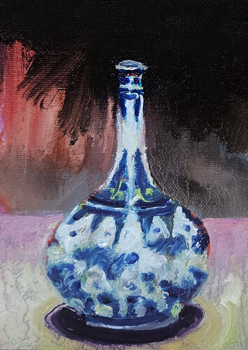 Menagerie Glass + Brass; Asian Vessel von Shelton Walsmith, Malerei kaufen auf Singulart