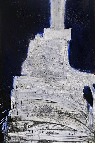 Seated Figure; Disappearing Clown van Shelton Walsmith, Schilderij te koop op Singulart