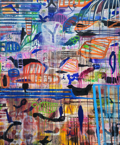 i know why the caged bird sings van Shelton Walsmith, Schilderij te koop op Singulart