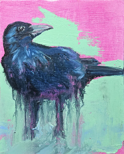 Floorbird; Crow von Shelton Walsmith, Malerei kaufen auf Singulart