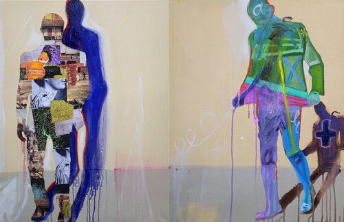 Huette Suits diptych Shelton Walsmith