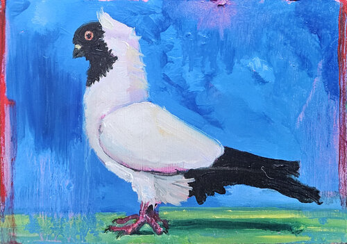 Floorbird; Pigeon 3 von Shelton Walsmith, Malerei kaufen auf Singulart