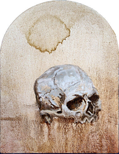 Lunette with Skull de Shelton Walsmith, Pintura a la venta en Singulart