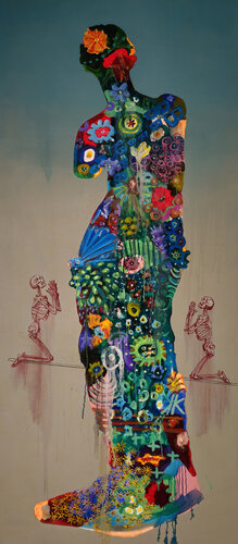 ""they/them see/saw her/she now/then"" par Shelton Walsmith, Peinture en vente sur Singulart