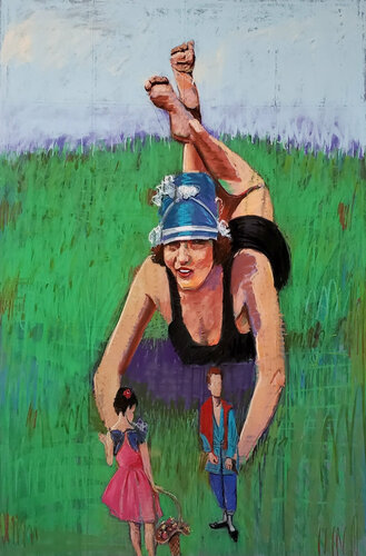 Marionette; on a roll van Shelton Walsmith, Tekening te koop op Singulart